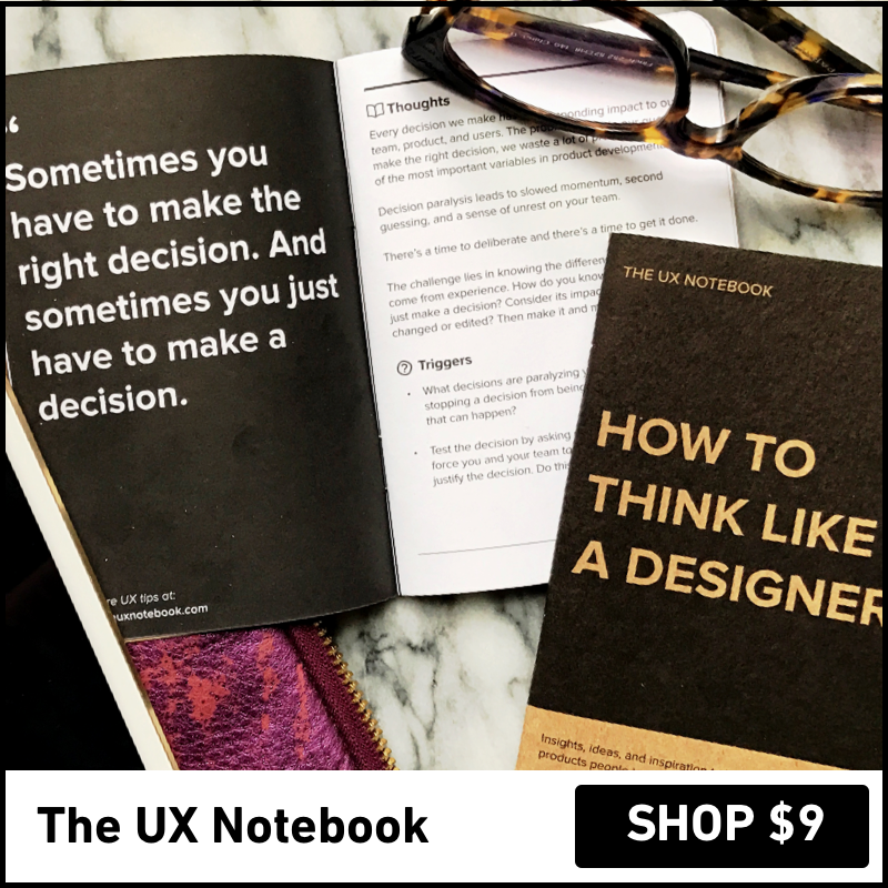 The UX Notebook: A ocked sized notebook for designers