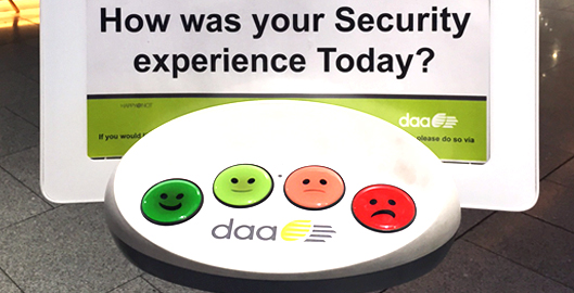 Example of microfeedback at the Dublin Airport security checkpoint